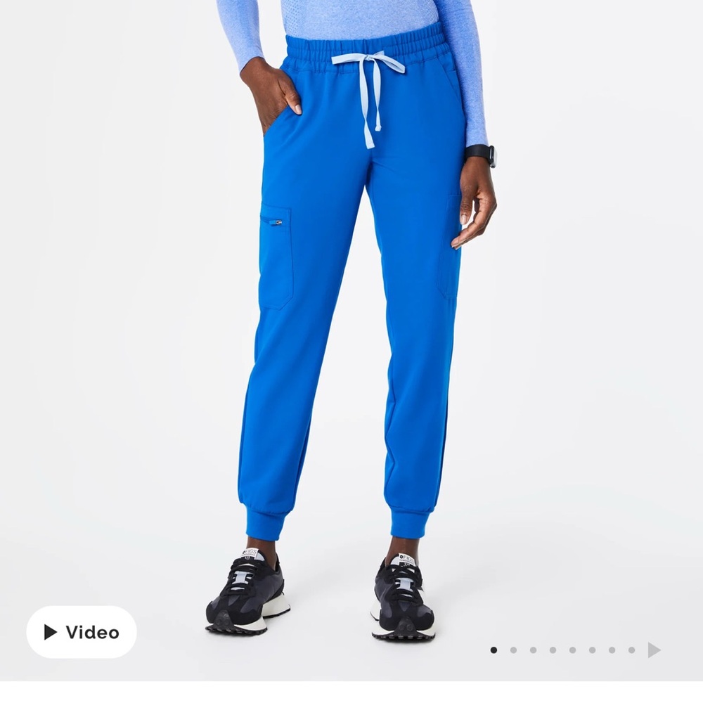 Figs Royal Blue Uman Relaxed Scrub Pant MT